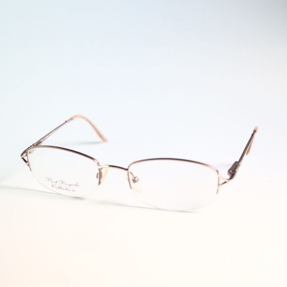 Port Royale Collection Silver Dollar 51-19 135 half rim eyeglasses frame N14 - Picture 2 of 9